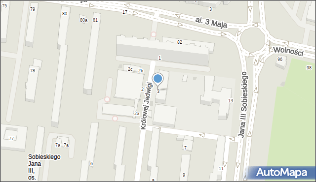 Słupsk, Królowej Jadwigi, 3, mapa Słupska
