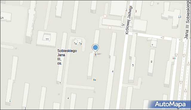 Słupsk, Królowej Jadwigi, 6, mapa Słupska