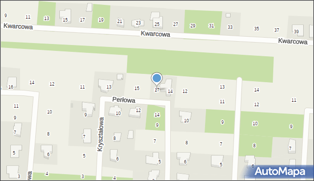 Smardzewice, Kryształowa, 17, mapa Smardzewice