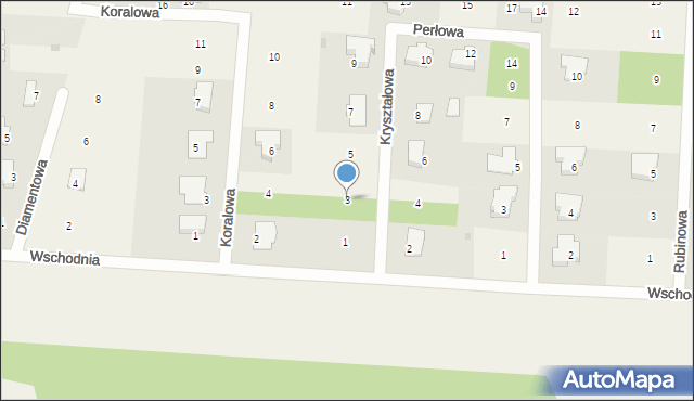Smardzewice, Kryształowa, 3, mapa Smardzewice