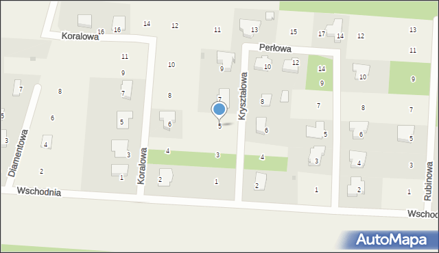 Smardzewice, Kryształowa, 5, mapa Smardzewice