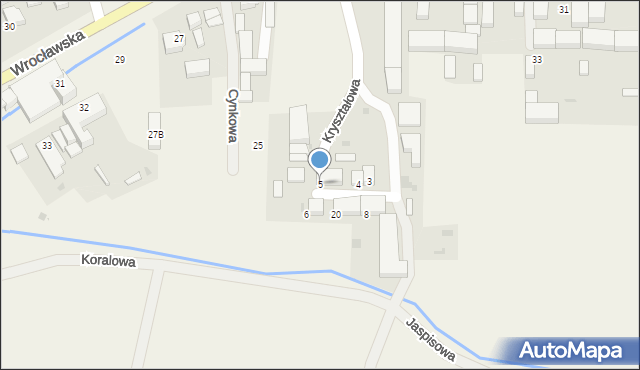 Smardzów, Kryształowa, 5, mapa Smardzów