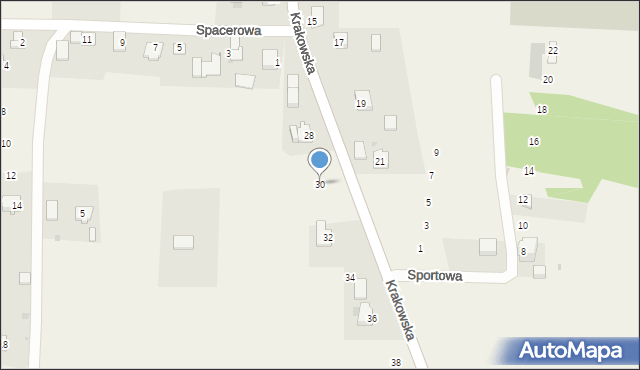 Smardzowice, Krakowska, 30, mapa Smardzowice