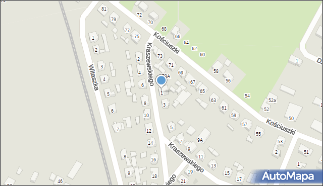 Śmigiel, Kraszewskiego Józefa Ignacego, 1, mapa Śmigiel