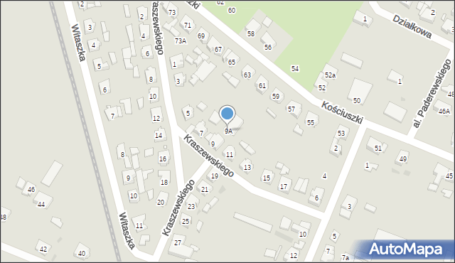 Śmigiel, Kraszewskiego Józefa Ignacego, 9A, mapa Śmigiel