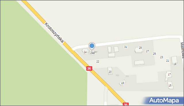 Smoszew, Krotoszyńska, 24a, mapa Smoszew