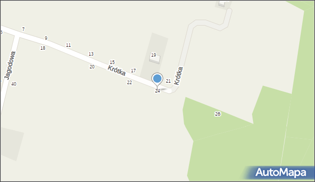 Smyków, Krótka, 24, mapa Smyków