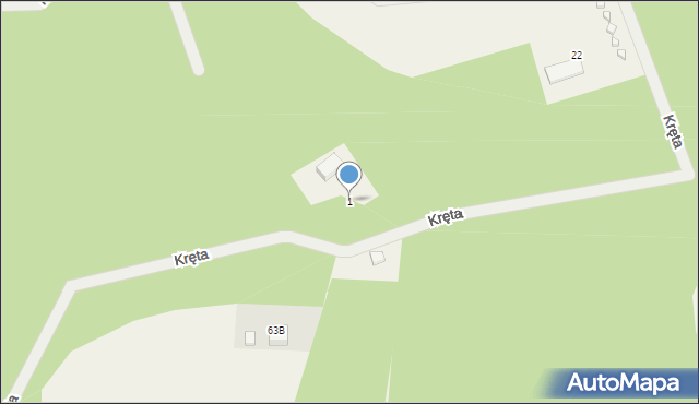 Śnice, Kręta, 1, mapa Śnice