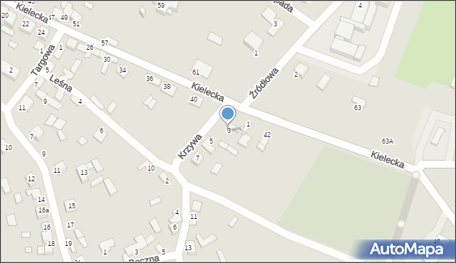 Sobków, Krzywa, 3, mapa Sobków