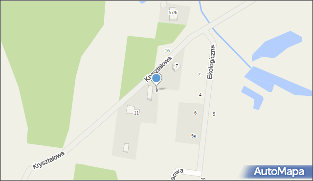 Sobolewo, Kryształowa, 9, mapa Sobolewo