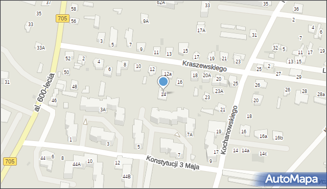 Sochaczew, Kraszewskiego Józefa Ignacego, 14, mapa Sochaczew