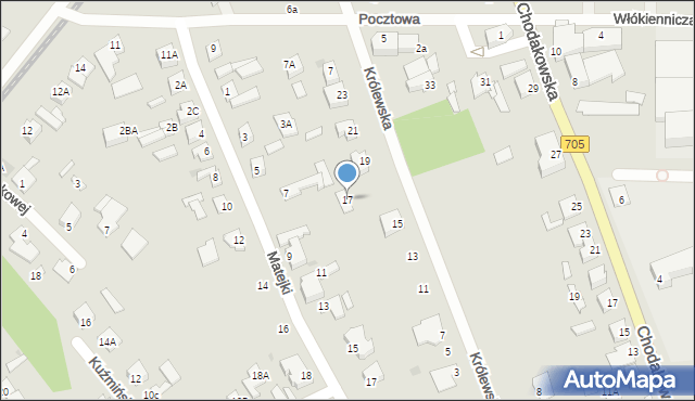 Sochaczew, Królewska, 17, mapa Sochaczew