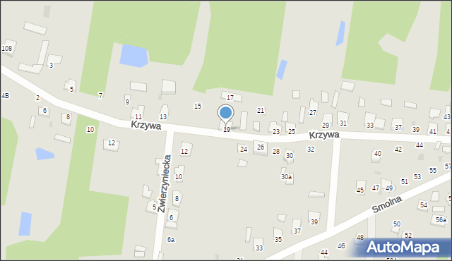 Sochaczew, Krzywa, 19, mapa Sochaczew