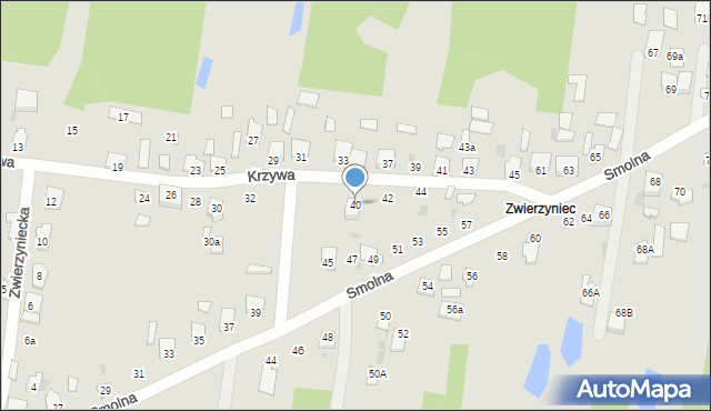 Sochaczew, Krzywa, 40, mapa Sochaczew