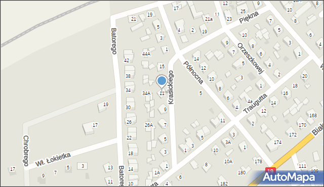 Sokółka, Krasickiego Ignacego, bp., 11, mapa Sokółka