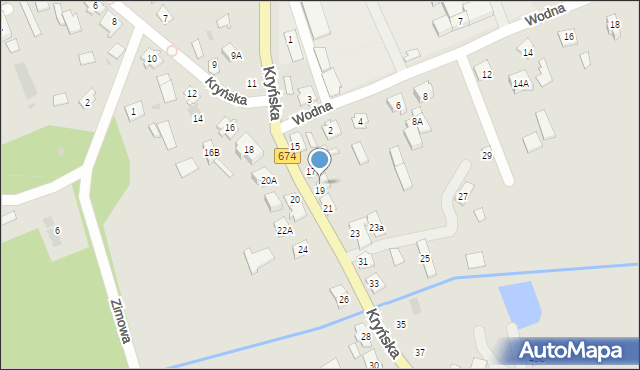 Sokółka, Kryńska, 21A, mapa Sokółka