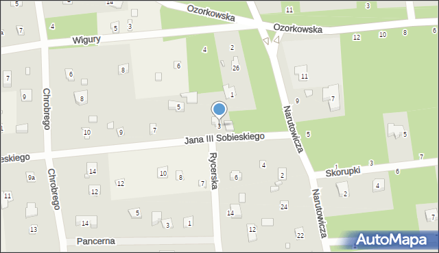 Sokolniki-Las, Króla Jana III Sobieskiego, 3, mapa Sokolniki-Las