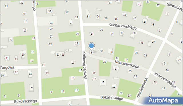 Sokolniki-Las, Królowej Jadwigi, 6, mapa Sokolniki-Las