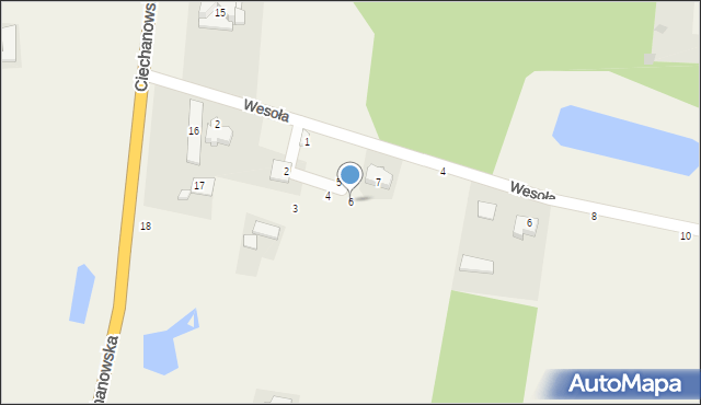 Sokołówek, Krótka, 6, mapa Sokołówek