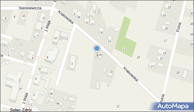 Solec-Zdrój, Krakowska, 8, mapa Solec-Zdrój