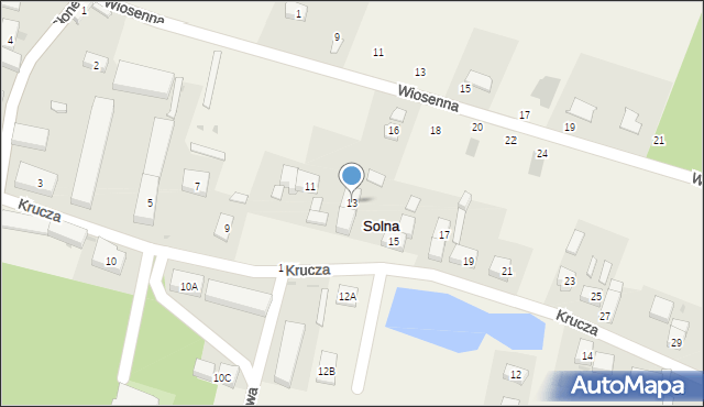 Solna, Krucza, 13, mapa Solna