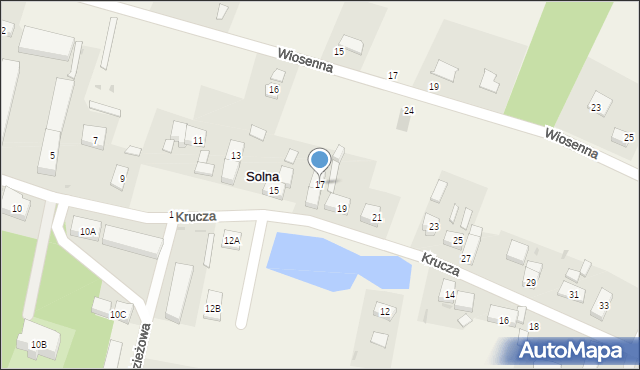 Solna, Krucza, 17, mapa Solna