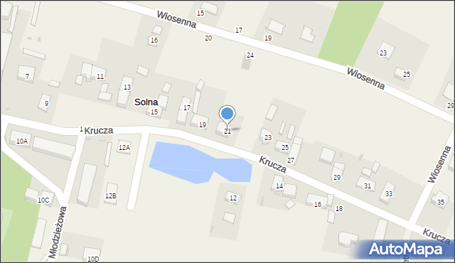 Solna, Krucza, 21, mapa Solna