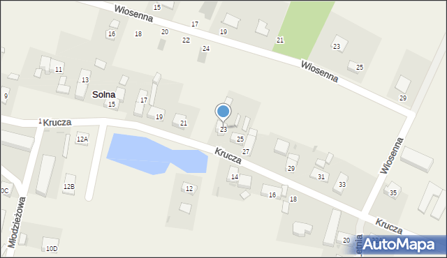 Solna, Krucza, 23, mapa Solna