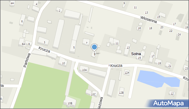 Solna, Krucza, 9, mapa Solna
