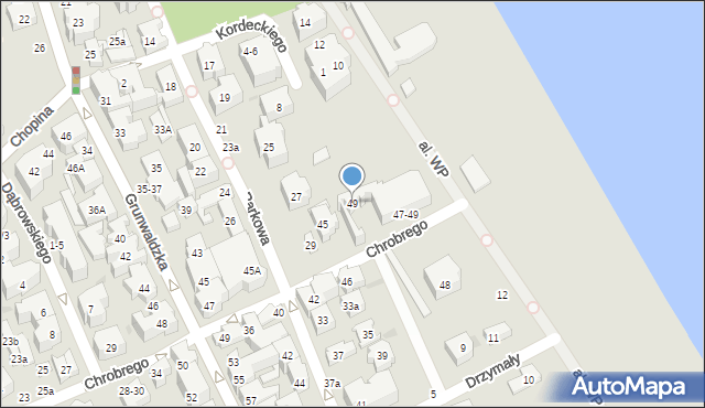Sopot, Króla Bolesława Chrobrego, 49, mapa Sopotu