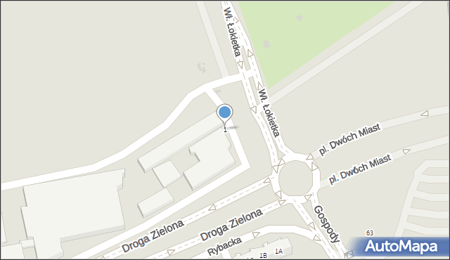 Sopot, Króla Władysława Łokietka, 1, mapa Sopotu