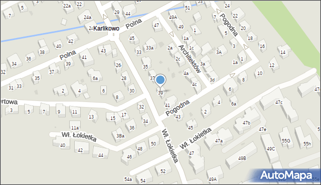 Sopot, Króla Władysława Łokietka, 39, mapa Sopotu