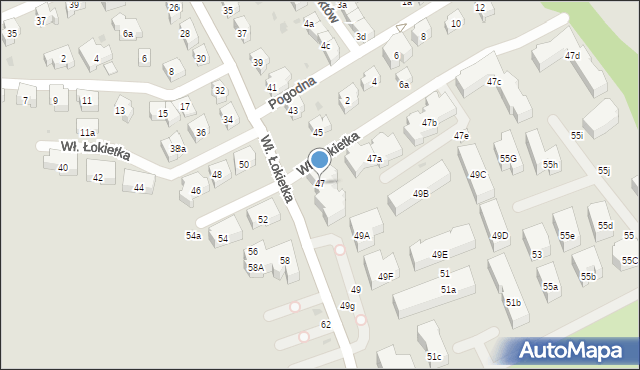 Sopot, Króla Władysława Łokietka, 47, mapa Sopotu