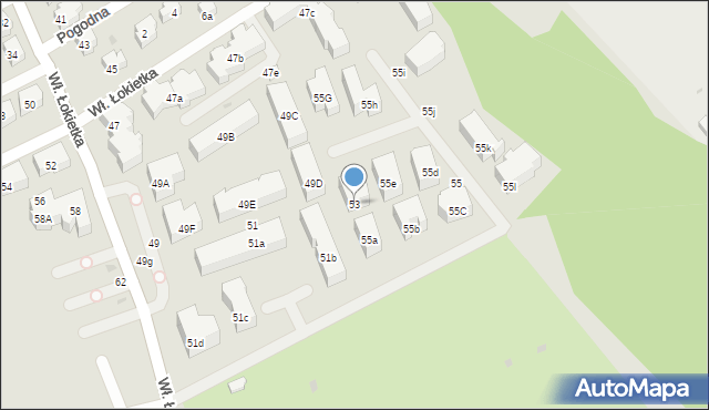 Sopot, Króla Władysława Łokietka, 53, mapa Sopotu