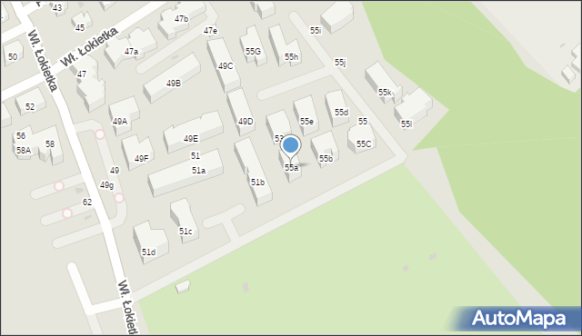 Sopot, Króla Władysława Łokietka, 55a, mapa Sopotu