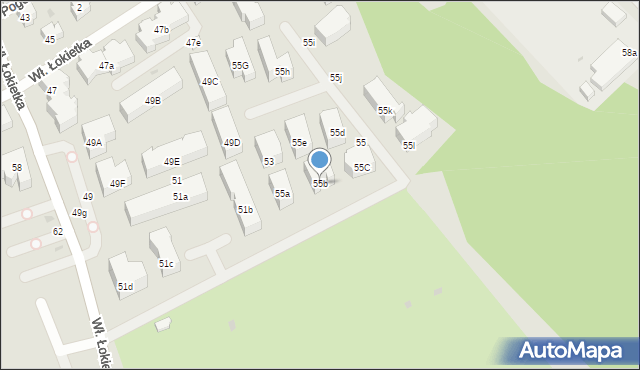 Sopot, Króla Władysława Łokietka, 55b, mapa Sopotu