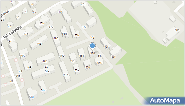 Sopot, Króla Władysława Łokietka, 55d, mapa Sopotu