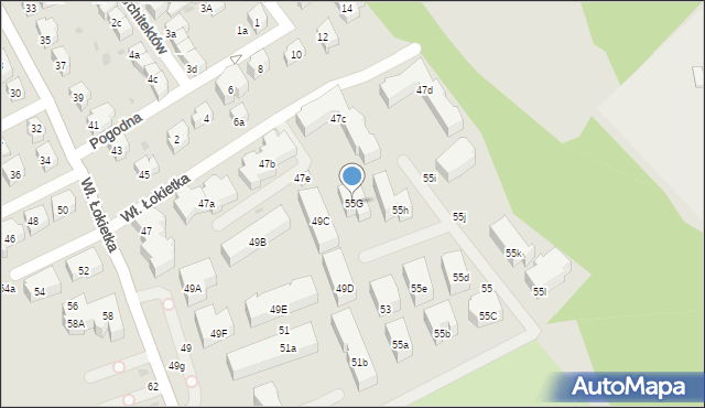 Sopot, Króla Władysława Łokietka, 55G, mapa Sopotu