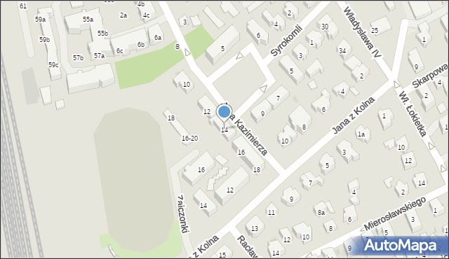 Sopot, Króla Jana Kazimierza, 14, mapa Sopotu