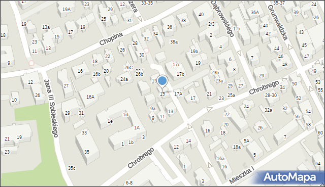 Sopot, Króla Bolesława Chrobrego, 15, mapa Sopotu