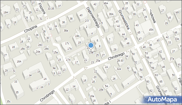 Sopot, Króla Bolesława Chrobrego, 23a, mapa Sopotu