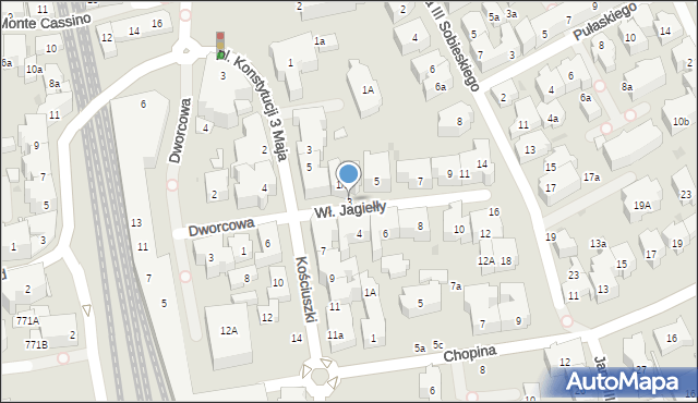 Sopot, Króla Władysława Jagiełły, 3, mapa Sopotu