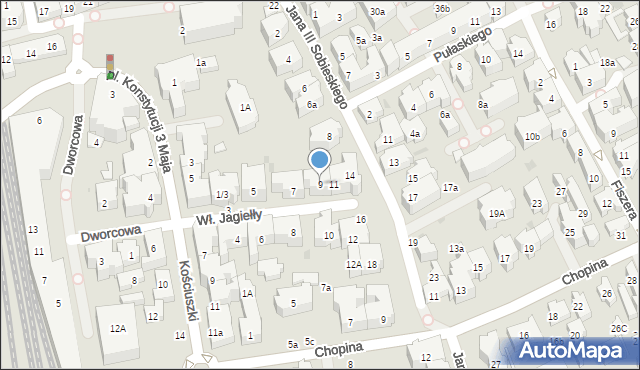 Sopot, Króla Władysława Jagiełły, 9, mapa Sopotu