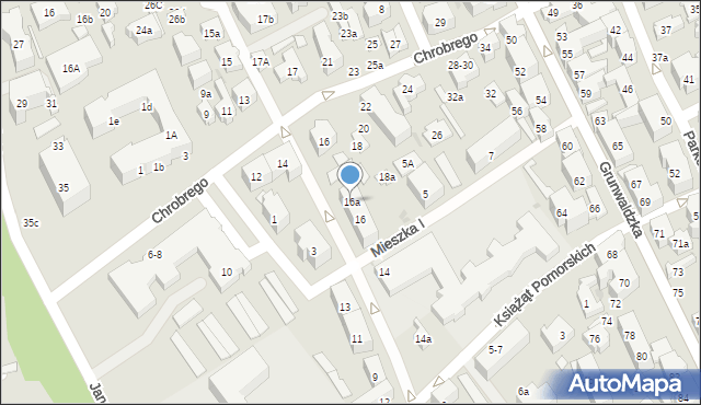 Sopot, Króla Kazimierza Wielkiego, 16a, mapa Sopotu