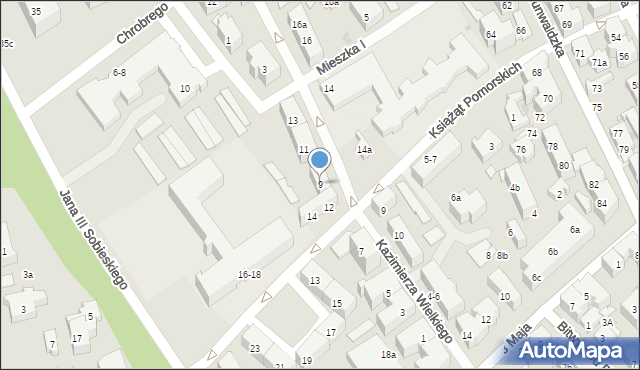 Sopot, Króla Kazimierza Wielkiego, 9, mapa Sopotu