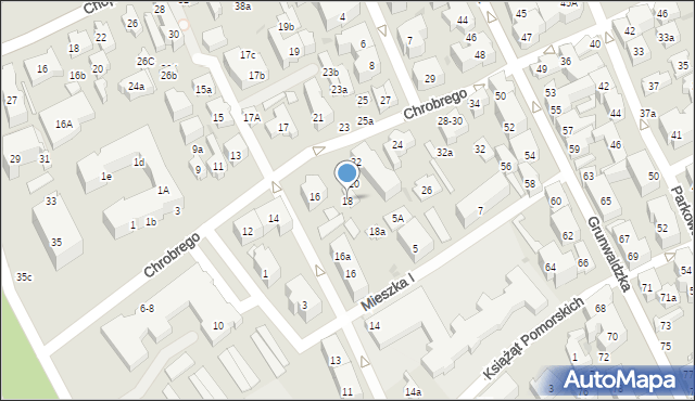 Sopot, Króla Bolesława Chrobrego, 18, mapa Sopotu