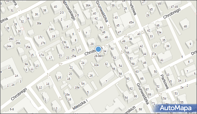 Sopot, Króla Bolesława Chrobrego, 28/30, mapa Sopotu