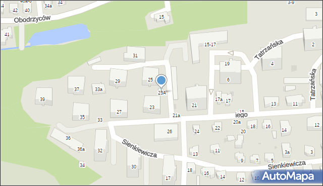 Sopot, Kraszewskiego Józefa Ignacego, 23A, mapa Sopotu