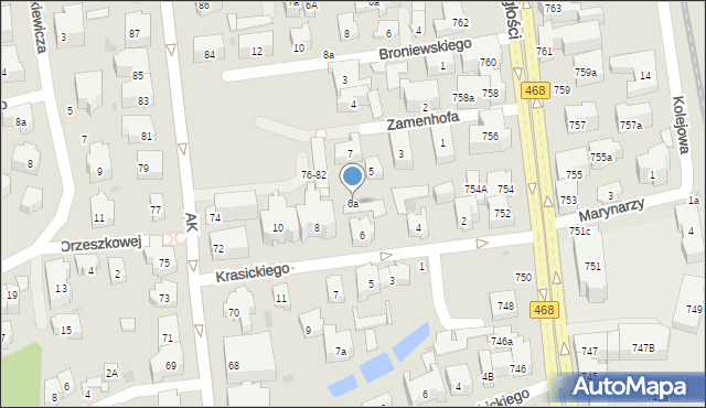 Sopot, Krasickiego Ignacego, bp., 6a, mapa Sopotu