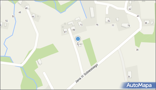 Sosnowice, Króla Jana III Sobieskiego, 71, mapa Sosnowice